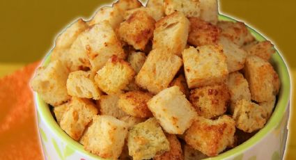 Receta para hacer picatostes o croutons en la sartén