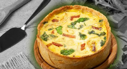 En 5 pasos prepara un quiche de espinacas con tocino al estilo francés