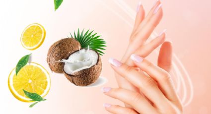 Exfoliante con aceite de coco y limón para eliminar las manos agrietadas por el frío