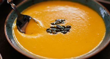 Una comida muy liviana y deliciosa, sopa de calabaza