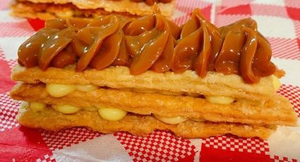 El postre que queda bien después de cualquier cena: Milhojas de crema pastelera