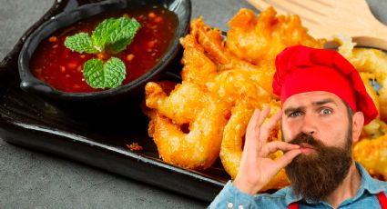 Así se prepara unos deliciosos calamares rebozados con salsa de chiles