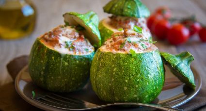 Calabacín relleno, prepara una receta vegetariana con soja texturizada