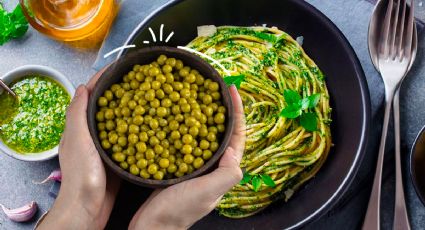 Rápida y fácil: prepara pasta con pesto de guisantes