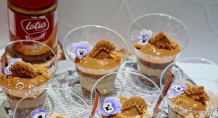 Ideal para los golosos: prepara vasos de galletas lotus y leche condensada