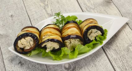 Saludable y económico: disfruta estos rolls de berenjena con 4 ingredientes