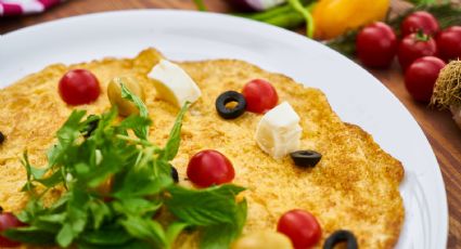 En 3 pasos: omelette vegano con vergetales, una delicia