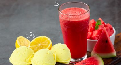 Así puedes preparar un refrescante sorbete de sandía y helado de limón