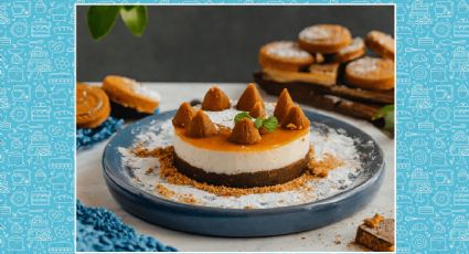 Flan de cajeta con cheesecake de mazapán: Disfruta esta combinación en menos de una hora