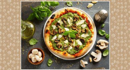 Despídete de los antojos con la pizza saludable de pesto y setas perfecta para el otoño