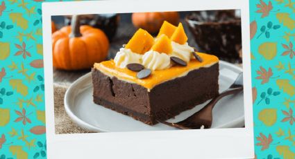 Brownie cheesecake de calabaza, el postre perfecto para disfrutar en otoño