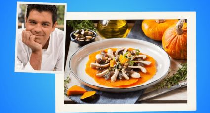 El chef Sergio Fernández comparte su receta de carpaccio de champiñones y calabaza