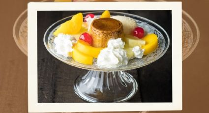 Postre pijama: El dulce que mezcla el flan, la nata montada y las frutas en almíbar