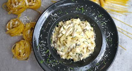 Receta culinaria: esta es la forma fácil de preparar pasta cremosa con champiñones