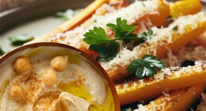 Hummus de garbanzo y bastones de calabaza: El aperitivo saludable para tus reuniones