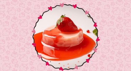 Postre sin horno: Prepara este cremoso flan de yogur sabor fresa en menos de una hora