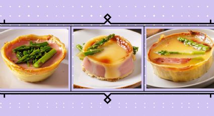 Idea de cena: Prepara este flan salado de jamón y espárragos en poco tiempo