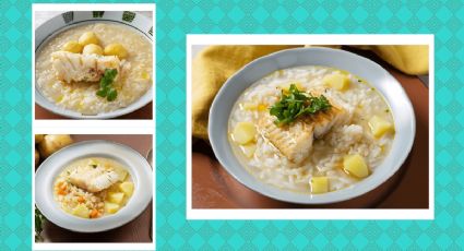 Idea de cena: Prepara un arroz caldoso con bacalao y patatas en poco tiempo