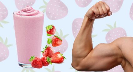 Bebida saludable: El mejor batido de fresa que ayuda a aumentar la masa muscular en un mes