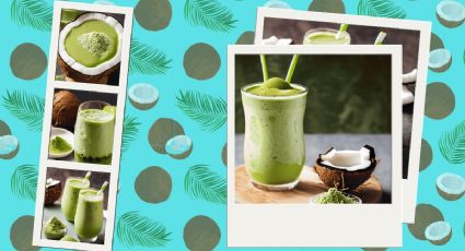 Prepara este batido saludable de coco y té matcha con 5 ingredientes para refrescar tus mañanas