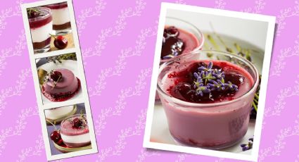 Postres con hierbas aromáticas: Disfruta este mousse de lavanda y tomillo con mermelada de cerezas