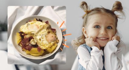 Huevos rotos con jamón, una receta rápida para preparar a los niños a la hora de la comida