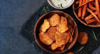 Para el picoteo de la tarde nada como unas chips de calabaza en freidora de aire