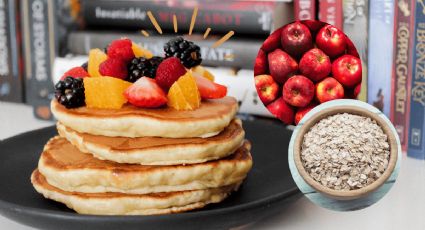 Tortitas de manzana con avena y sin harina para un desayuno saludable