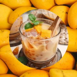 ¡Para de sudar! Refresca tus días con una bebidas fría de mango con tapioca blanca