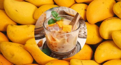 ¡Para de sudar! Refresca tus días con una bebidas fría de mango con tapioca blanca