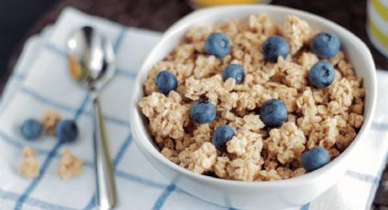 Avena nocturna de arándanos, ideal para el desayuno en esos días de apuro