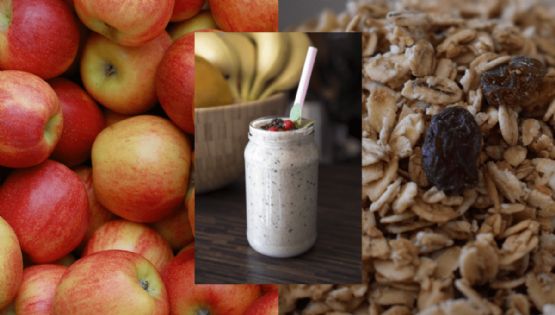 ¿Qué pasa si bebemos batido de manzana con avena en el desayuno?