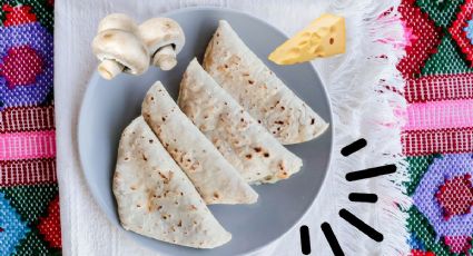 Cena ligera: Así puedes preparar unas quesadillas de champiñones y queso